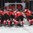 PARIS, FRANCE - MAY 14: Players from team Switzerland gather around their net prior to preliminary round action against Finland at the 2017 IIHF Ice Hockey World Championship. (Photo by Matt Zambonin/HHOF-IIHF Images)

